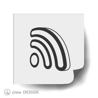 RSS düz tasarım simgesi 