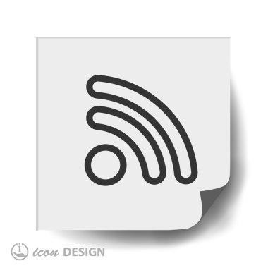 RSS düz tasarım simgesi 