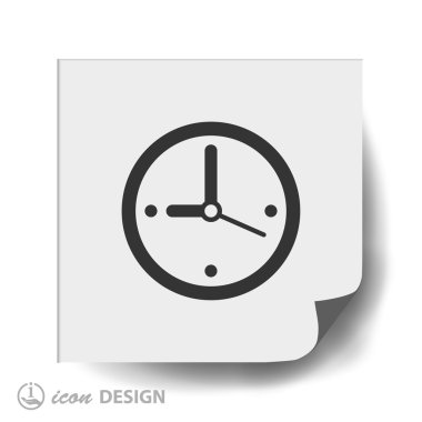 Saat düz tasarım simgesi