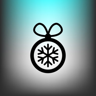 Noel top düz tasarım simgesi 