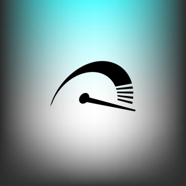 Hız göstergesi düz tasarım simgesi
