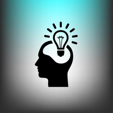 Ampul kavramı düz tasarım simgesi