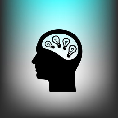 Ampul kavramı düz tasarım simgesi