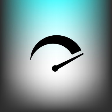 Hız göstergesi düz tasarım simgesi