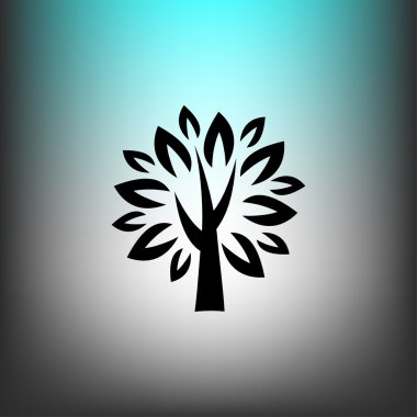 Ağaç düz tasarım simgesi
