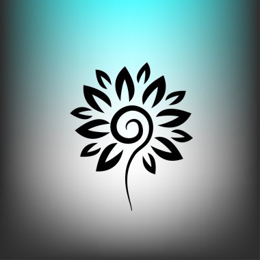 Çiçek düz tasarım simgesi