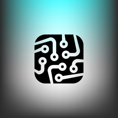 Devre kartı düz tasarım simgesi