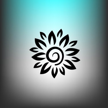 Çiçek düz tasarım simgesi