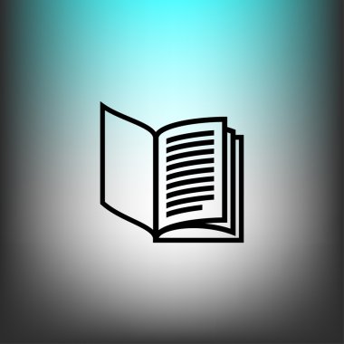 Kitap düz tasarım simgesi 