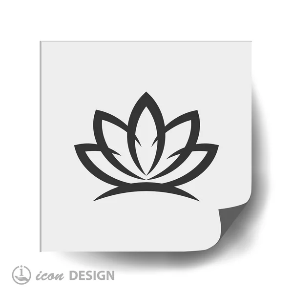 Lotus flache Design-Ikone — Stockvektor