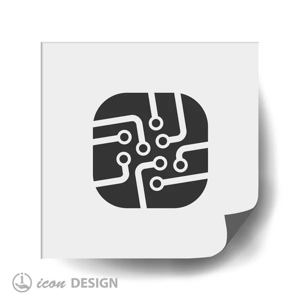 回路基板のフラットなデザイン アイコン — ストックベクタ