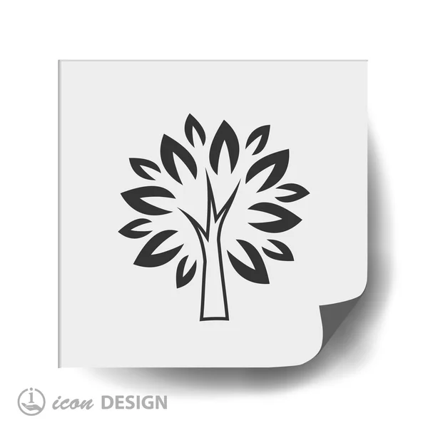 Tree flat design icon — Stock Vector