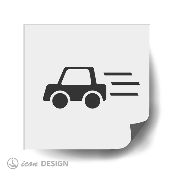 Coche icono de diseño plano — Vector de stock