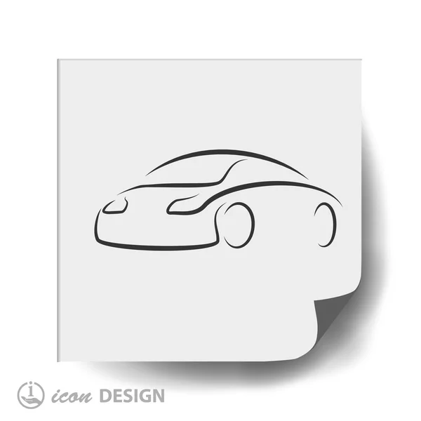 Icône design plat voiture — Image vectorielle