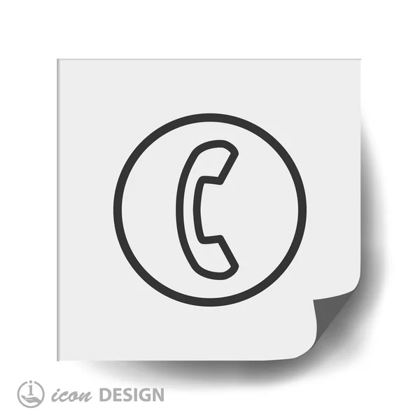 ไอคอนออกแบบแบนของโทรศัพท์ — ภาพเวกเตอร์สต็อก