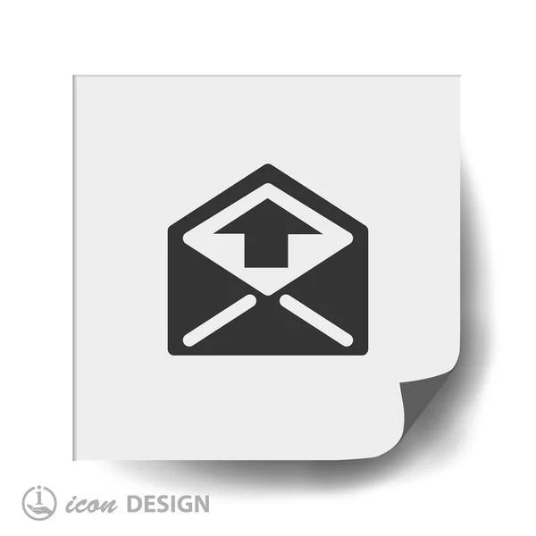 Mail flat design icon — Stock Vector