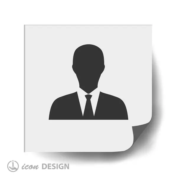 Pictograph of businessman icon — Stock Vector