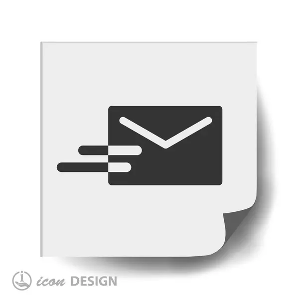 Mail flat design icon — Stock Vector