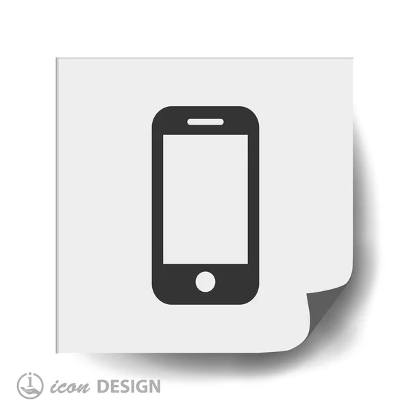 Mobiele telefoon platte ontwerp pictogram — Stockvector