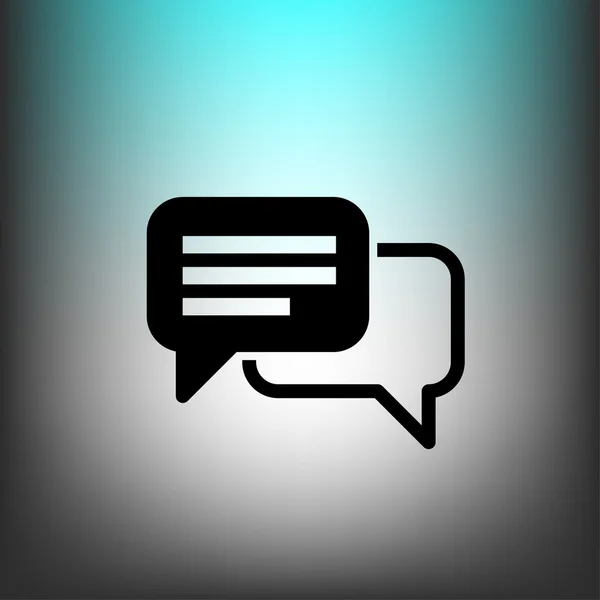 Message or chat flat design icon — Stock Vector