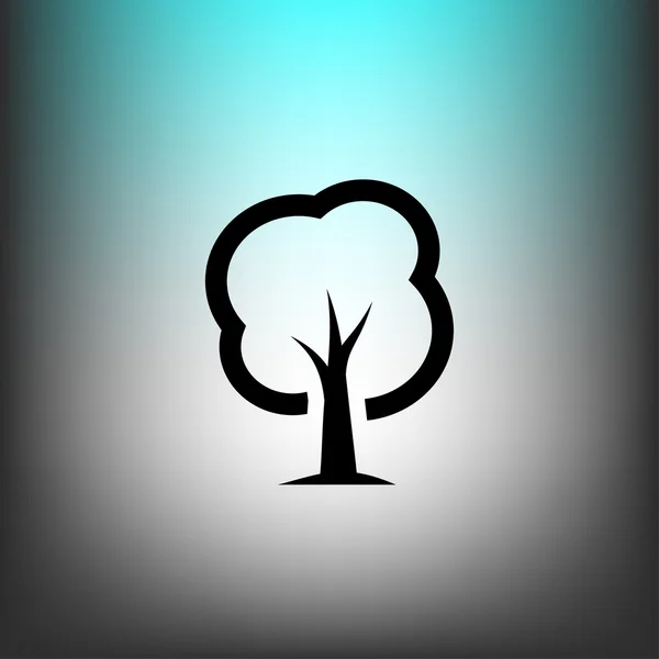 Árbol icono de diseño plano — Vector de stock