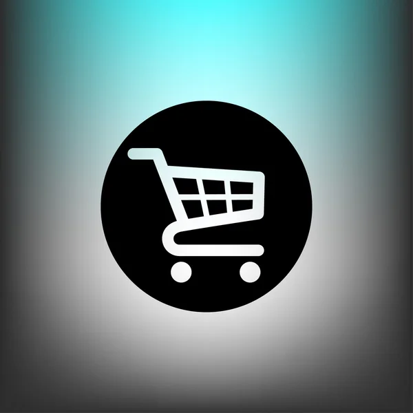 Shopping cart platt design ikon — Stock vektor