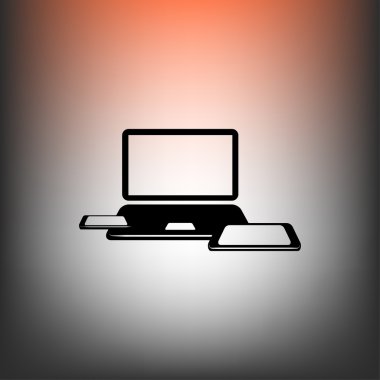 Bilgisayar düz tasarım simgesi