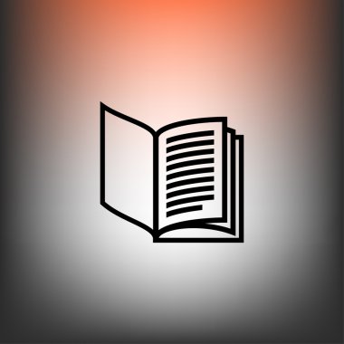 Kitap düz tasarım simgesi 