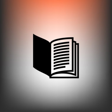 Kitap düz tasarım simgesi 