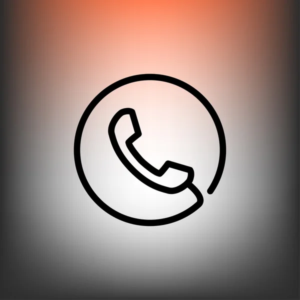 Icono de diseño plano de teléfono — Vector de stock