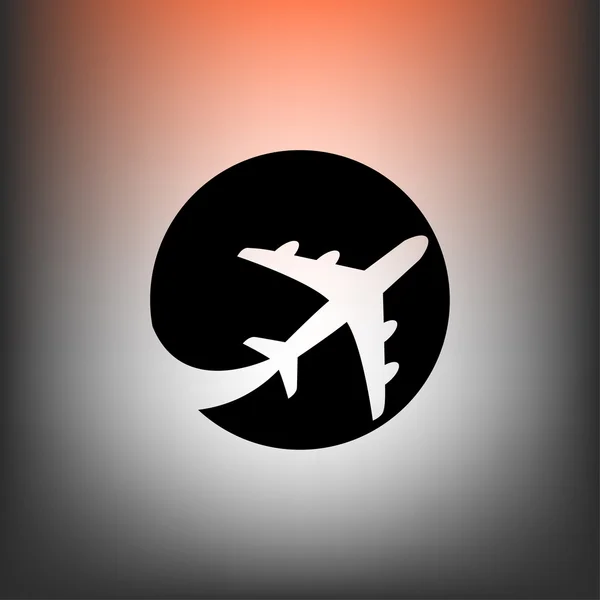 Icône design plat avion — Image vectorielle