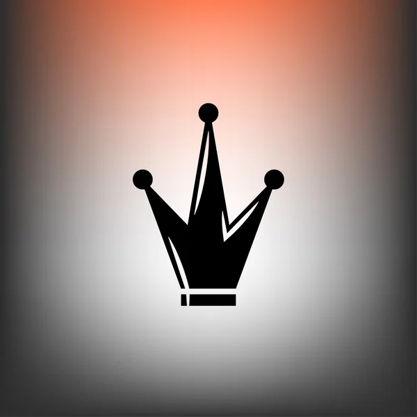 Crown flat design icon — Stock Vector