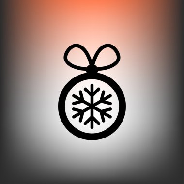 Noel top düz tasarım simgesi 