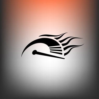 Hız göstergesi düz tasarım simgesi