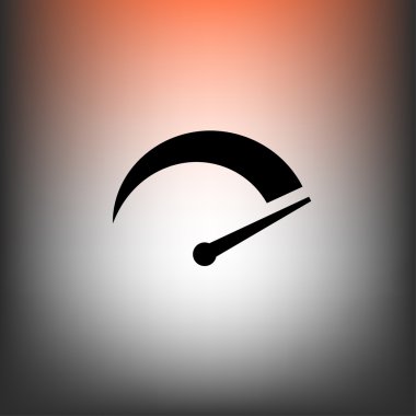 Hız göstergesi düz tasarım simgesi