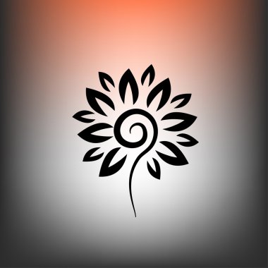 Çiçek düz tasarım simgesi