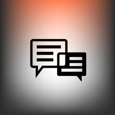 İleti veya sohbet düz tasarım simgesi