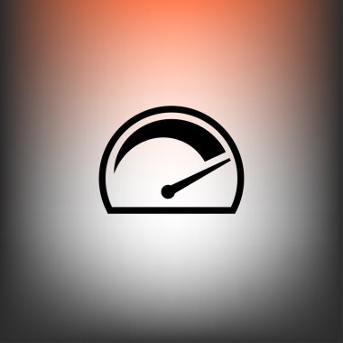Hız göstergesi düz tasarım simgesi