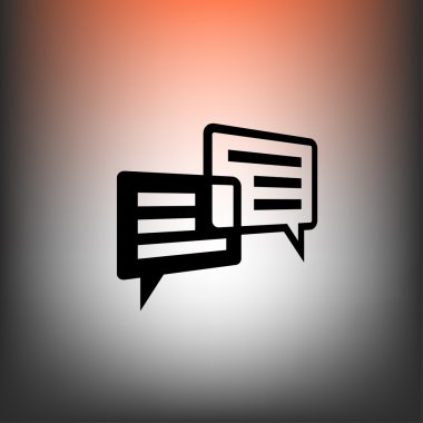 İleti veya sohbet düz tasarım simgesi