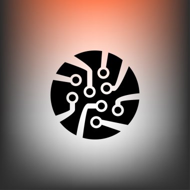 Devre kartı düz tasarım simgesi