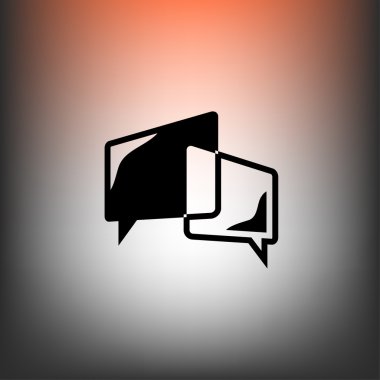 İleti veya sohbet düz tasarım simgesi