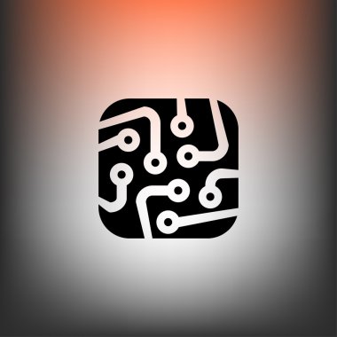 Devre kartı düz tasarım simgesi
