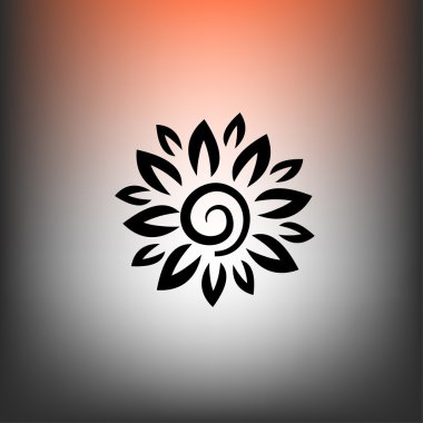 Çiçek düz tasarım simgesi