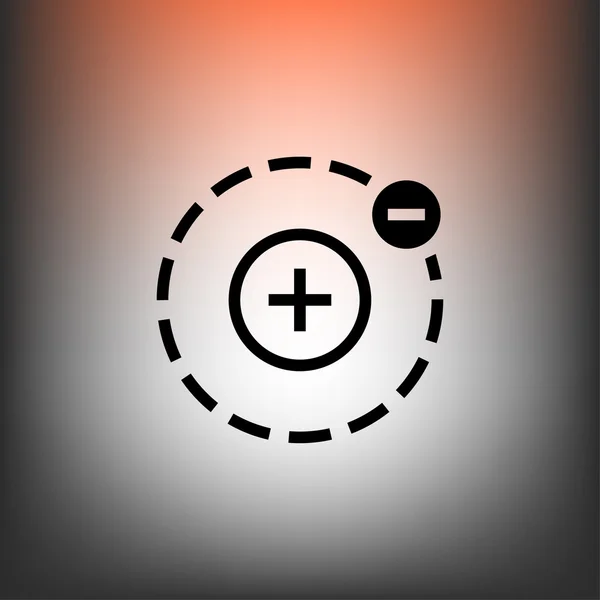 Atom plochý design ikony — Stockový vektor