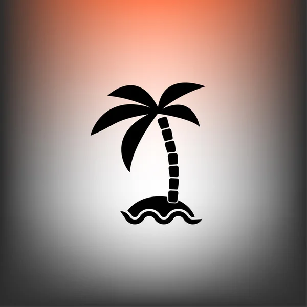 Isla icono de diseño plano — Archivo Imágenes Vectoriales