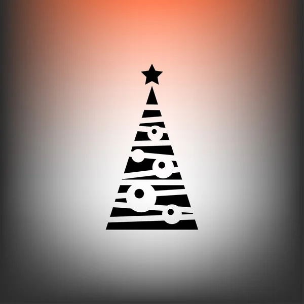 Boże Narodzenie drzewo ikona Płaska konstrukcja — Wektor stockowy
