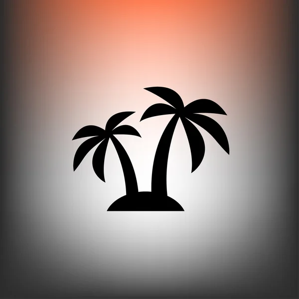 Island flat design icon — Stock Vector