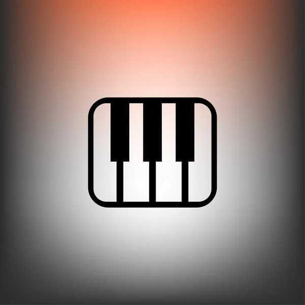 Music keyboard flat design icon — Stock Vector