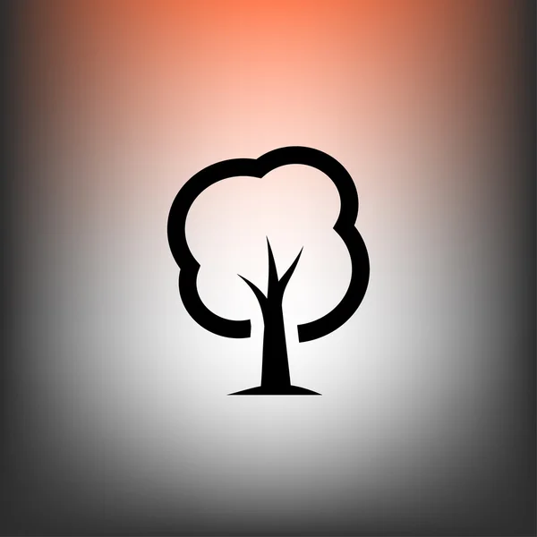 Árbol icono de diseño plano — Archivo Imágenes Vectoriales