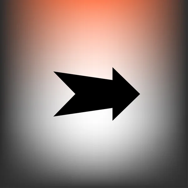Flèche icône design plat — Image vectorielle